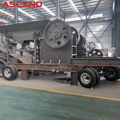 10 - 100TPH Jaw Mobile Crushing Machine Portable Limestone Gravel Breaker