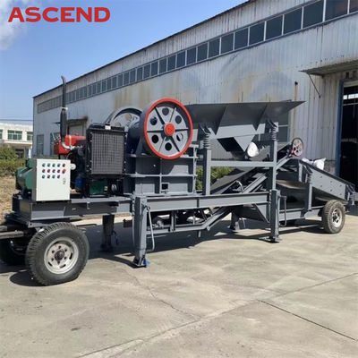 10 - 100TPH Jaw Mobile Crushing Machine Portable Limestone Gravel Breaker