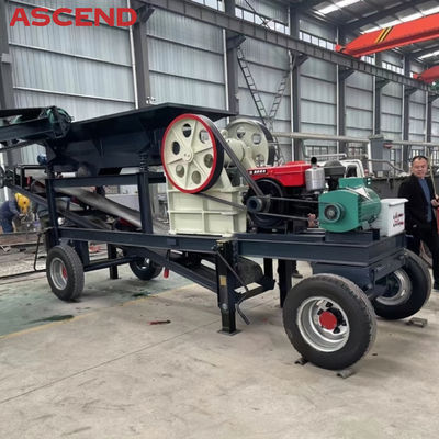 10 - 100TPH Jaw Mobile Crushing Machine Portable Limestone Gravel Breaker