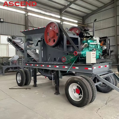 10 - 100TPH Jaw Mobile Crushing Machine Portable Limestone Gravel Breaker