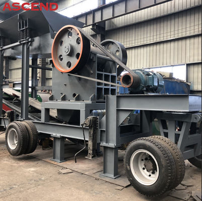 10 - 100TPH Jaw Mobile Crushing Machine Portable Limestone Gravel Breaker