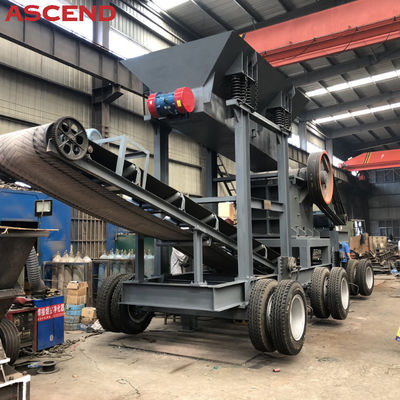 10 - 100TPH Jaw Mobile Crushing Machine Portable Limestone Gravel Breaker